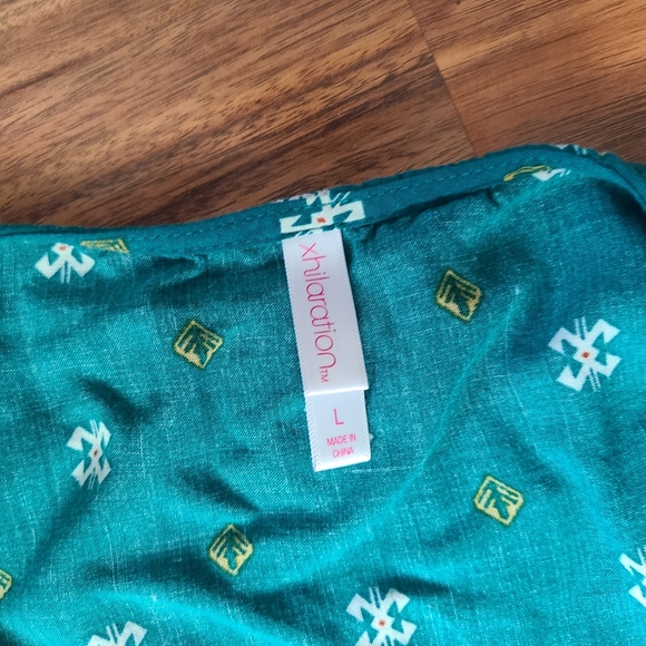 Xhilaration shirt dress teal size Large - Picture 2 of 5